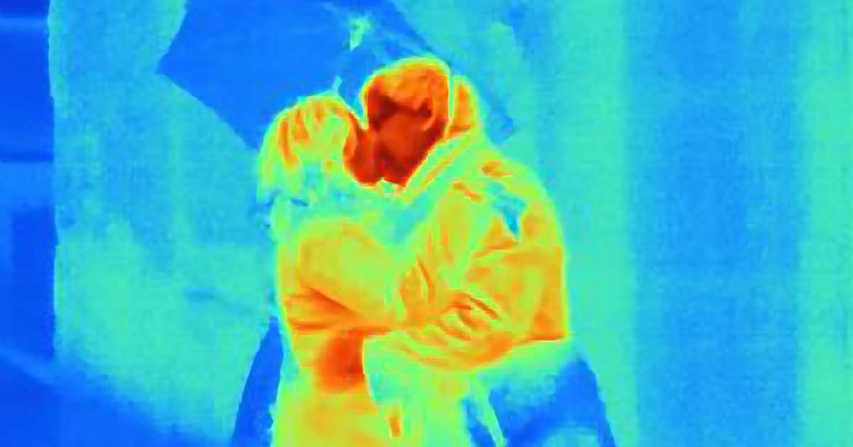 Wer bin ich? Infrarot Wärme Aufnahme